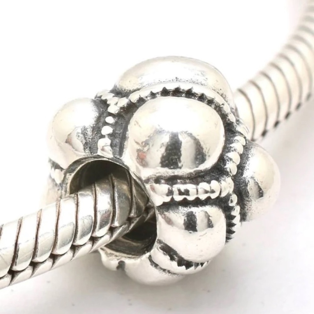 Authentic PANDORA Retired Sterling Silver Journey Designer Bead Pebble S 925 ALE